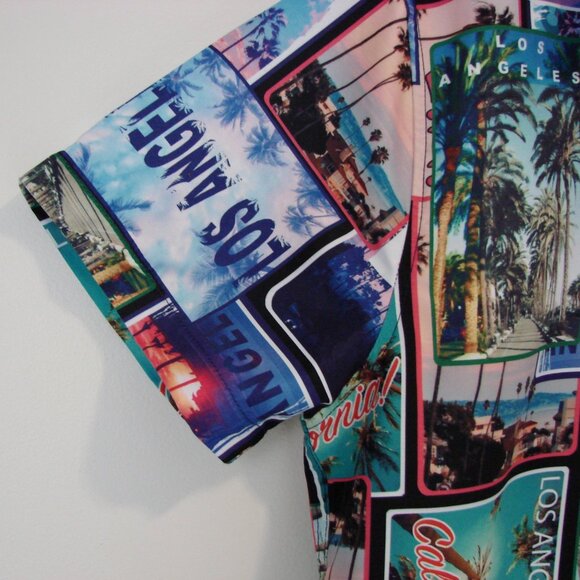 Boardsports Graphic Shirt Los Angeles California Hawaiian Palm Trees NEW NWT - Picture 7 of 12